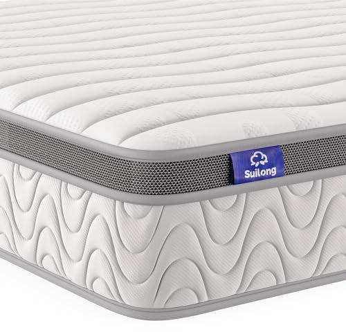 SuiLong Matratze 160x200, Höhe 30cm Taschenfederkernmatratze 7-Zonen Härtegrad H3 H4 mit Memory Foam Komfort Federkernmatratze 100 Nächte Probeschlafen