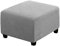 Meigeh Hocker Bezug Quadratisch Pouf copertura Hocker Abdeckung Rechteckige Pouf Abdeckung Hockerbezug Ottomane Schonbezug Hellgrau