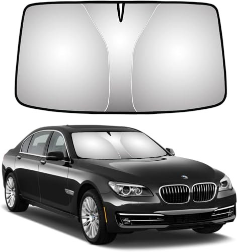 Forhome Sonnenschutz Auto Frontscheibe,142×80cm Car Windshield Sun Shade,Sunshade to Keep Your Vehicle Cool and Damage Free, Easy to Use, Fits Windshields of Various Sizes