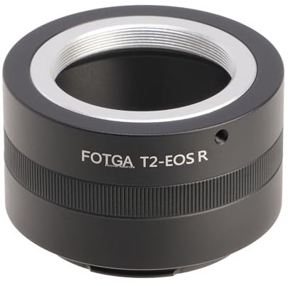FOTGA T2-EOSR Objektivadapter Konverter Ring für T2 T Objektiv Lens Kompatibel mit Canon EOS R R3 R5 R5C R6 Mark II R7 R8 R10 R50 R100 RP EOSR Halterung Spiegellose Kamera