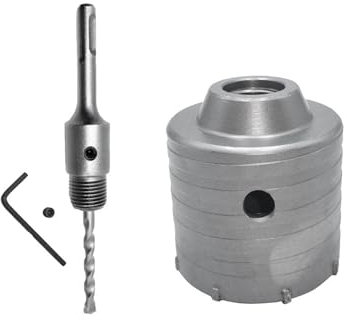 1 sierra de corona for hormigón con vástago SDS Plus, broca hueca eléctrica de 68 mm de diámetro, vástago de 110 mm, cortadora de sierra de corona for perforación de muros de piedra y cemento