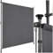 tectake® Klemmmarkise, Sichtschutz Markise Balkon ohne Bohren, Senkrechtmarkise mit Teleskopstange zum Klemmen, Windschutz, Sichtschutz, Sonnenschutz - schwarz, 150 x 310 cm