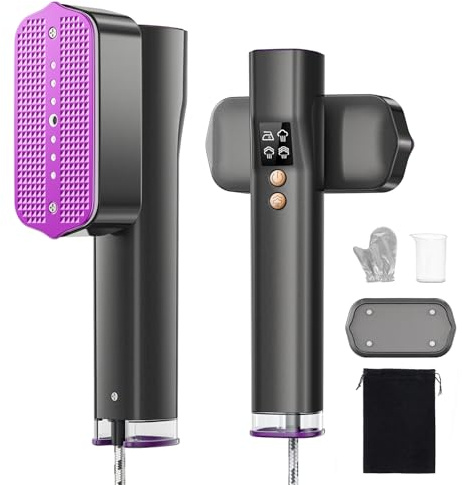 VIWAVE Clothes Steamer Handheld,100-240V Dual Voltage Travel Steamer for Clothes,2-in-1 Steam Iron with 4 Modes & LED Display,1200W Garment Steamer Clothing,Portable Steamer for Global Travel & Home