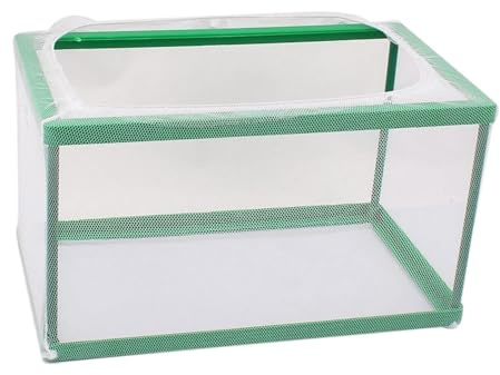 PXIWDAN Reptile Breeding Box 2 Packs Mesh Fish Fry Hatchery Breeder Box Separation Net Faunarium