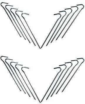 AB Tools-Toolzone 20 st kraftiga tältpinnar i galvaniserat stål för camping tält markishållare