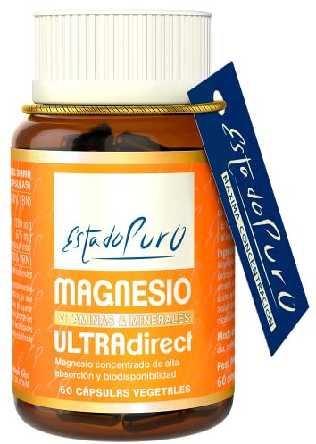 Magnesio Estado Puro | Bisciglinato de Magnesio 1200mg + Marino 675mg | 60 Cápsulas (1 Mes) | Máxima Absorción Sin Molestias Digestivas | Energía, Claridad Mental y Recuperación Muscular | TONGIL