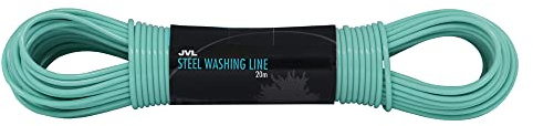 JVL Steel PVC Coated Washing Line, 20 Metres, Aqua, One Size, (11-025)