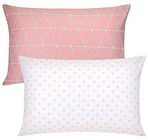 Taies d'oreiller pour lit de bébé 40 x 60 cm, lot de 2, 100 % coton doux pour garçons et filles, taie d'oreiller de voyage style enveloppe - Poocen