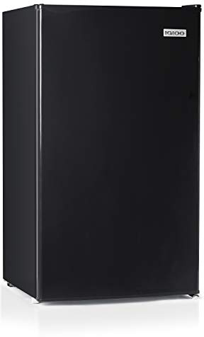 Igloo 3.2 Cu.Ft. Mini Fridge with Freezer - Single Door Compact Refrigerator with Glass Shelves for Homes, Dorms & Offices- Keep Snacks, Drinks & Frozen Foods Cool with Temperature Control Mini Fridge