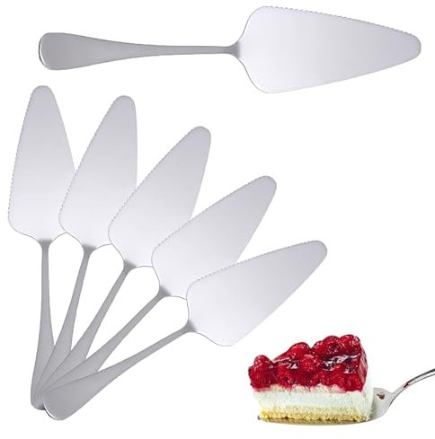 6 Pezzi Pala per Torta in Acciaio Inox, Server per Torte in Acciaio Inossidabile, Server Posate Pala, Cake Server in Acciaio Inox, Acciaio Inox Cake Server per Cucina Feste Quotidiane Matrimoni