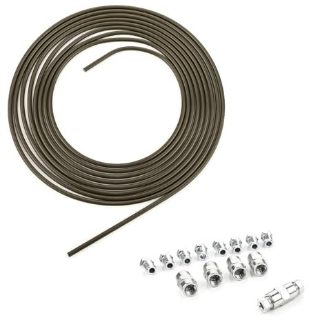 LST 5m Bremsleitung Bremsrohr Ø 4,75mm Stahlleitung Anti-Rost mit Verbinder