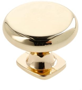 GTV - LORENA Ø 3,3 cm I Pomos para muebles con tornillos I Pomos para armario de cocina, tirador de puerta para cajones y muebles I Latón