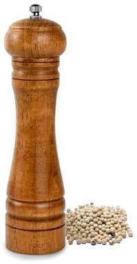 ds. distinctive style Macinapepe in legno, 20,3 cm, con rotore in ceramica regolabile, facilmente ricaricabile, per la tua cucina