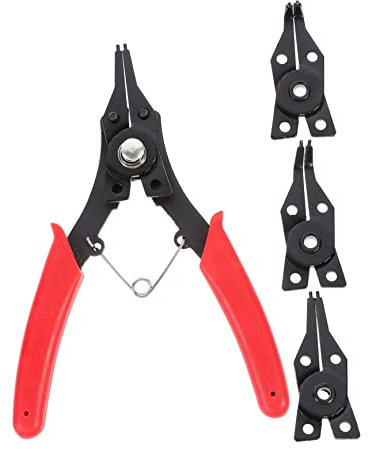 jojofuny Pince à Circlips Multifonctionnelle En Acier Rouge Outil De Réparation Retrait Et Installation Anneaux Élastiques Internes Et Externes Pour Tondeuse à Gazon, Véhicule Suv
