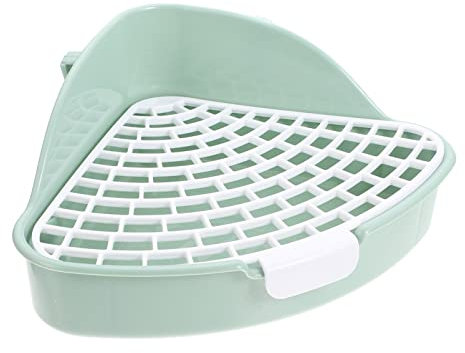 WOONEKY Katzentoilette Kaninchentöpfchentrainer Käfig Kaninchentoilette Kaninchenreinigungsausrüstung Auslaufsichere Haustiertoilette