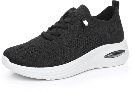 Scarpe Terapeutiche Per Diabetici Da Donna Scarpe Da Corsa Scarpe Alluce Valgo Piedi Gonfi, Scarpe Da Ginnastica Leggere E Traspiranti Antiscivolo Scarpe Ortopediche Per Artrite Edema,Black-38 EU
