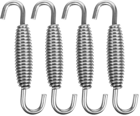 IMIKEYA 4 pezzi Molla universale per tubo di scarico per motociclette - Gancio a molla per tubo di scarico in acciaio inossidabile Accessorio modificato 2,16x0,39x0,39 pollici