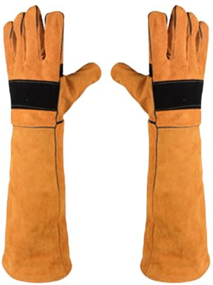 Guantes Para Mordidas - Seguridad De De 45 Cm | Mangas De Terciopelo Antimordeduras Para Brazos Y Guantes Para Manipulación De Gatos | Protección Resistente Para Jardinería, Soldadura, Cocina