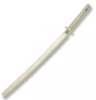 Playwell Aikido Madera Bokken con Madera Vaina - Blanco Roble - preencargo