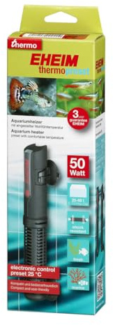 Eheim Thermopreset Heater 50W preset to 25c (for aquariums 25-60L)
