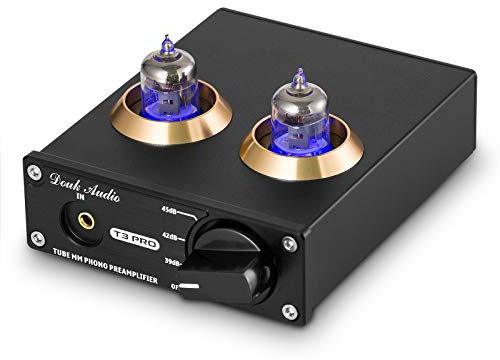 Douk Audio T3 PRO Tube Phono Preamp for Turntable, MM Phonograph Preamplifier, Mini Valve Stereo Preamplifier for Record Player