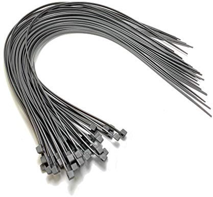 Kabelbinder – 450 mm x 4,8 mm – extra lange Kabelbinder – hochwertige Nylon-Kabelbinder (50, grau)