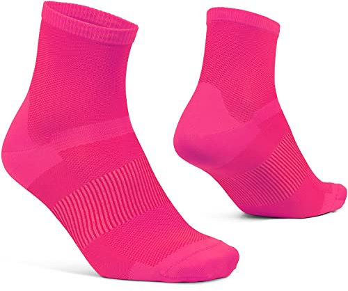 GripGrab Airflows Calze Da Ciclismo Estive Leggere Sportive Calzini Sportivi Uomo Donna Bici Da Corsa MTB Ciclismo, rosa fluo, XS