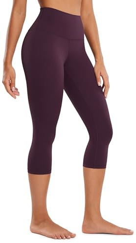 CRZ YOGA Butterluxe da Donna A Vita Alta Legging da Salotto 48cm - Allenamento Capri Yoga Pantaloni Viola Profondo 42