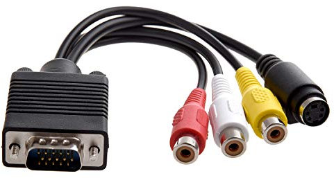 Hagsnec Adattatore VGA per TV S-Video RCA Uscita per PC Video