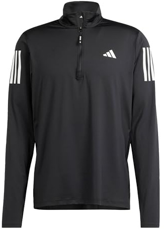 adidas Men's Own the Run Half-Zip Jacket, Black, M