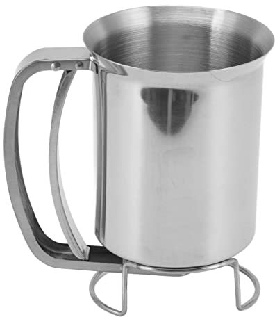 KOSDFOGE Dispenser per Pastella per Pancake, Dispenser per Pastella Pancake in Acciaio Inossidabile 800 Ml, Attrezzo Cucina per Imbuto per Pastella Professionale per Torte Forno Cupcakes