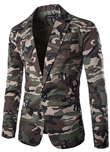 Kamouflagejacka, herr, blazer, kostymjacka, sportig, snygg, normal passform, mode, blazer, män, lätt jacka, klassisk jacka, fritidsjacka, sportjacka, sportjacka, Armégrön, XXL