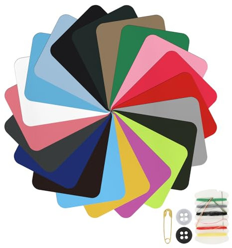 Giantree 20 Stück Flicken zum Aufbügeln, 20 Farben Patches zum aufbügeln Stoff-Reparaturflicken Jeans Bügelflicken Patches zum Aufbügeln für Kleidung Lochreparatur und Dekoration （12.5x 9.5cm）