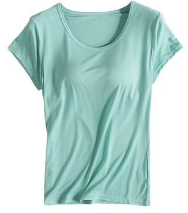 Debardeur Soutien Gorge Integre, Débardeurs Femme avec Soutien Gorge Intégré Débardeurs D'entraînement Haut de Yoga Camisole Manches Courtes Débardeur de Course Débardeur Haut T-Shirt Femmes