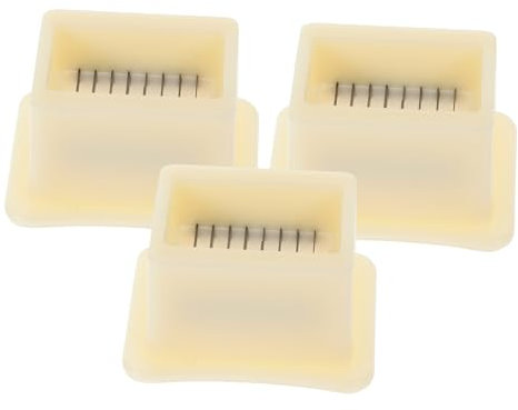 Amosfun 3 Pezzi In Acciaio Inossidabile Carruba Tagliato Taglierina Per Fagioli Francesi Taglierina Per Triturare Per Verdure Affettatrice Per Patate Protezione Per Il Taglio