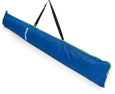 meteor Skitasche Leicht langlebig und ideal für Reisen - Skisack bis 195 cm - Wasserfestes Skicover mit Tragegurt - Robustes Design für 1 Paar Ski & Stöcke Ideal für Skiurlaub und Wintersport