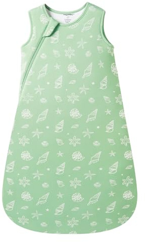 ToyaTec Babysovsäck 2,5 Tog Supermjuk Rayon Tillverkad av Bambu, Babysovsäck i Bambufiber Höst Vinter Sovfilt (Grön, M)