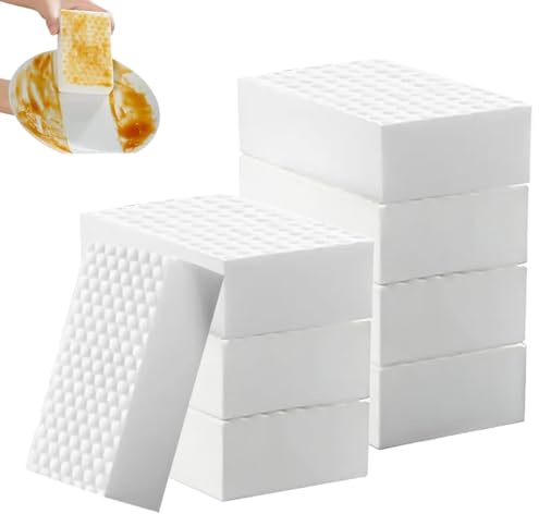 YAYNO 8 Pezzi Gomma Magica Spugna Antisporco per Pulizia Casa Spugna Cancella Macchie per la Pulizia Multiuso per Cucina Bagno Pareti e Scarpe Elimina Sporco e Macchie Riutilizzabile