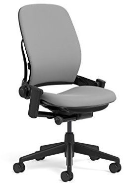Steelcase Leap Task Chair: Black Base - Armless - No Headrest - Hard Floor Casters