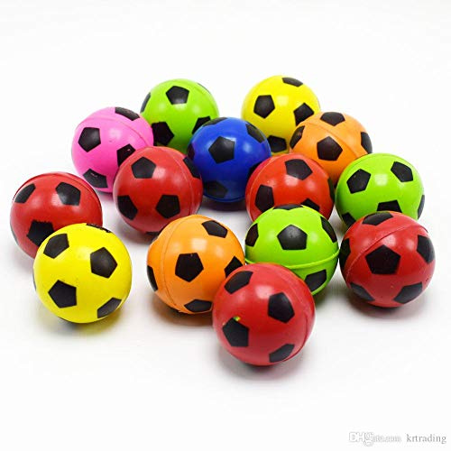 5 x MunchieMoosKids 32-35mm Football Jet Super Extra Bouncy Balls - Pack of 5