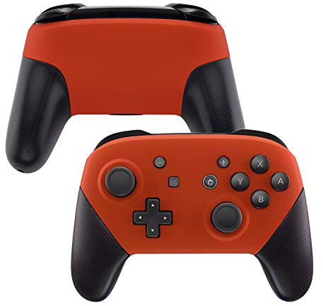 eXtremeRate Orange Skal och Bakplatta för Nintendo Switch Pro Controller, Glansigt DIY Byte Skal Fodral för Nintendo Switch Pro - Controller Ingår INTE