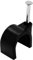Lumonic 100x abrazadera de clavo 7mm para cable negro - abrazadera de cable con clavo 18mm p.ej. para montaje en pared - abrazaderas de cable diferentes tamaños 4-14mm