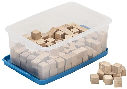Betzold - Soma-Würfel, 150 Holz-Würfel, naturbelassen - Bausteine Holzklötze