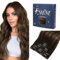 Fshine Balayage Braun Echthaar Extensions Clip 45cm 120g 7 Stücke Remy Echthaar Clip in Extensions Dunkelbraun bis Kastanienbraun Seidig Haarverlängerung Farbe 2 8 2