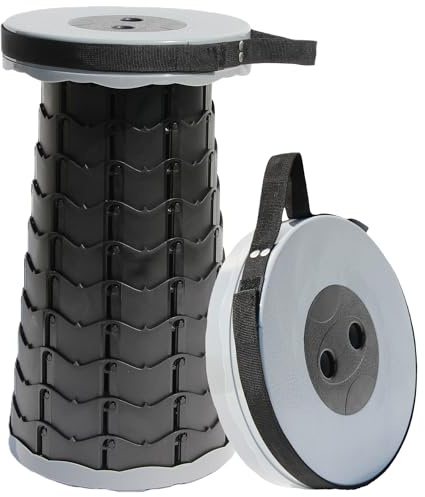 LOCYOP Taburete telescópico para Camping, portátil, Plegable, Ligero, para Pesca al Aire Libre, Senderismo, Barbacoa, Carga máxima 200KG