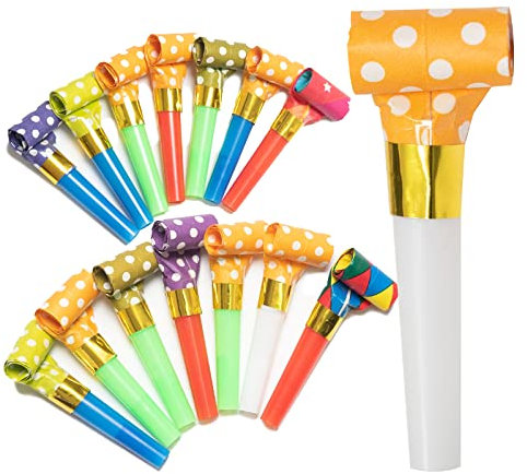 XIANGLONGY 25 Stück Tröte Kindergeburtstag, Partytröten, Tröten für Kinderspielzeug, Tröte Kinder für Partys, Geburtstagsfeiern, Festliche Anlässe