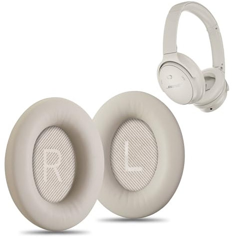 AHG Premium QC45 replacement ear pads cushions compatible with Bose QuietComfort 45/Bose QC45 noise cancelling headphones. Premium Protein Leather, Extra Thick High-Density Foam & Durable