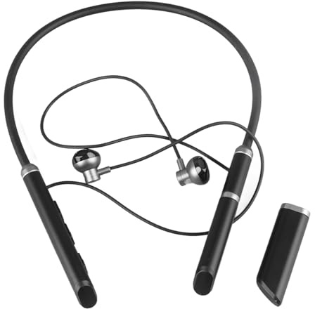 Jectse Bluetooth nackband hörlurar, brusreducering i örat magnetiska nackband hörlurar med andningsbart omgivande ljus, vattentäta svettåliga trådlösa sporthörlurar för sport löpning gym