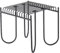 KADAX Moderne Gartenbank, Sitzbank aus pulverbeschichteten Stahl, Bank im Modulsystem, Witterungsbeständige Metallbank für Garten, Park, Terrasse (50cm / ohne Rückenlehne)
