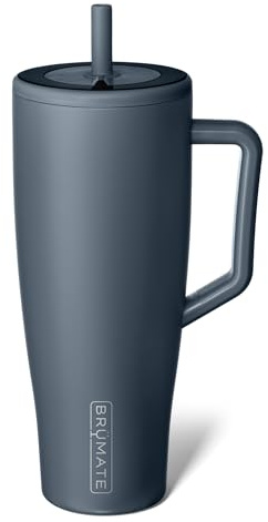 BrüMate Era 1.2L Tumbler with Straw and Lid | 40oz Metal Water Bottle with Handle | 100% Leakproof | Insulated Cup | Stainless Steel Travel Gym Mug | Keeps Drinks Ice-Cold All Day (Nightfall Blue)